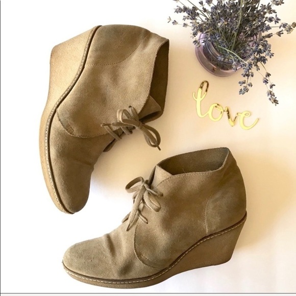 J. Crew MacAlister Suede Wedge Booties Size 9 - Picture 10 of 10